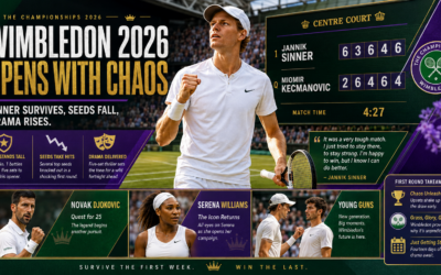 Wimbledon 2026 Opens With Chaos: Sinner Nearly Cracked – What His Wimbledon Opener Revealed, Seeds Fall, and Drama Takes Over